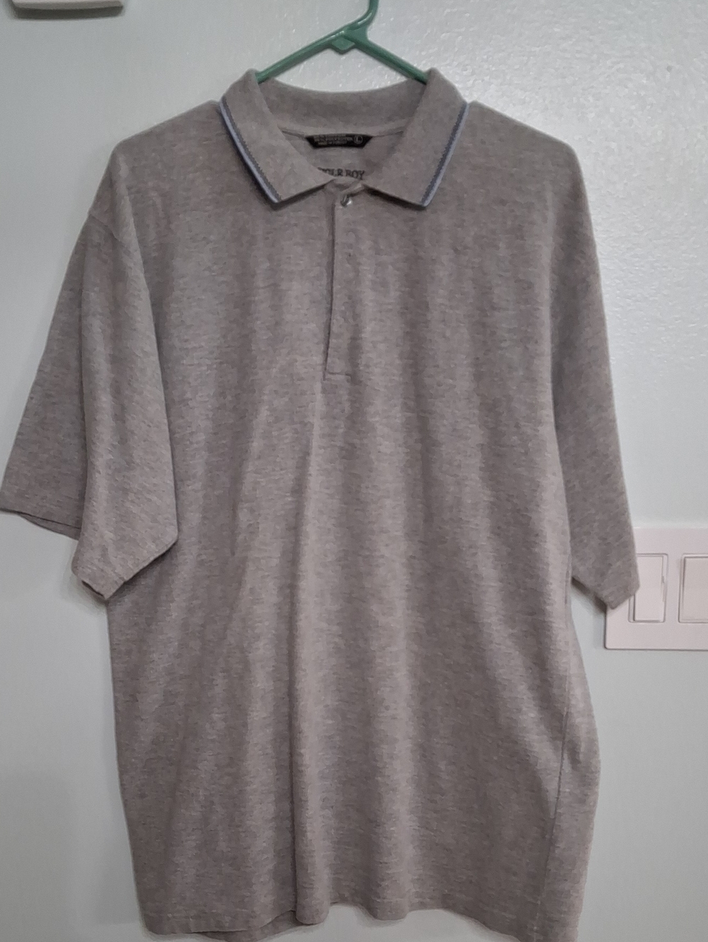Bugle Boy Gray Polo with Contrast Trim